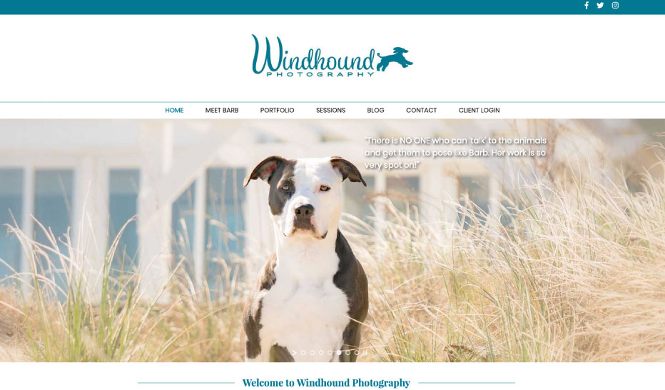 windhoud photography wordpress site design