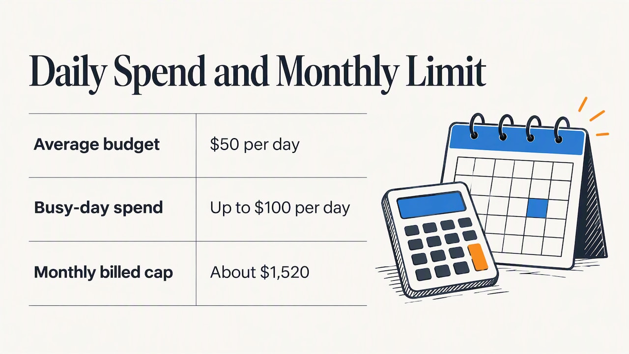 Daily Google Ads spend and monthly billing limits